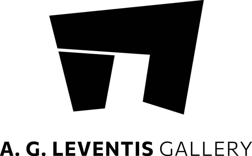 sans serif typography logo with A. G. LEVENTIS GALLERY in a clean, modern layout
